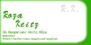 roza keitz business card
